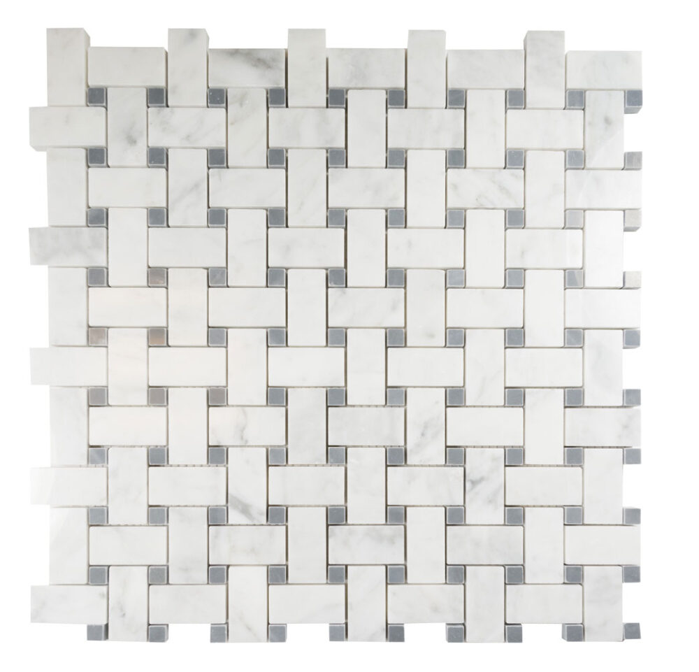 Bianco Carrara Bardiglio Basketweave